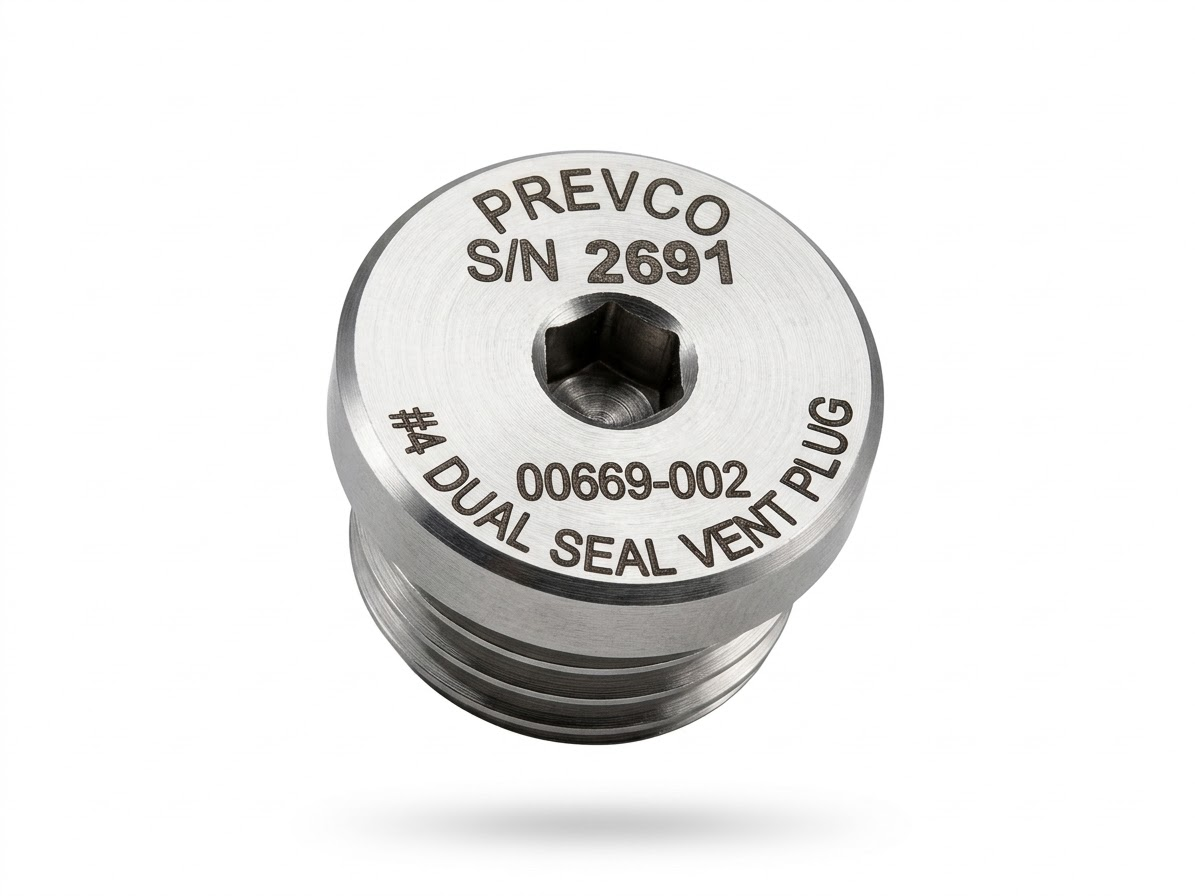 Dual Seal Vent Plug Titanium LBO (P/N 00669-002LBO) - Image 3